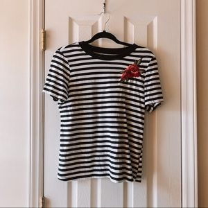 Who What Wear x Target Stripe Embroidered Top